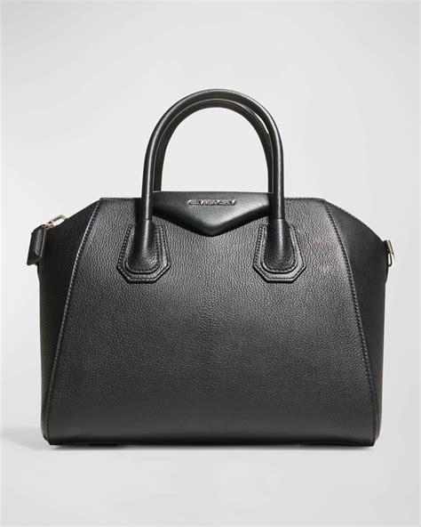 givenchy antigona small black grained leather handbag